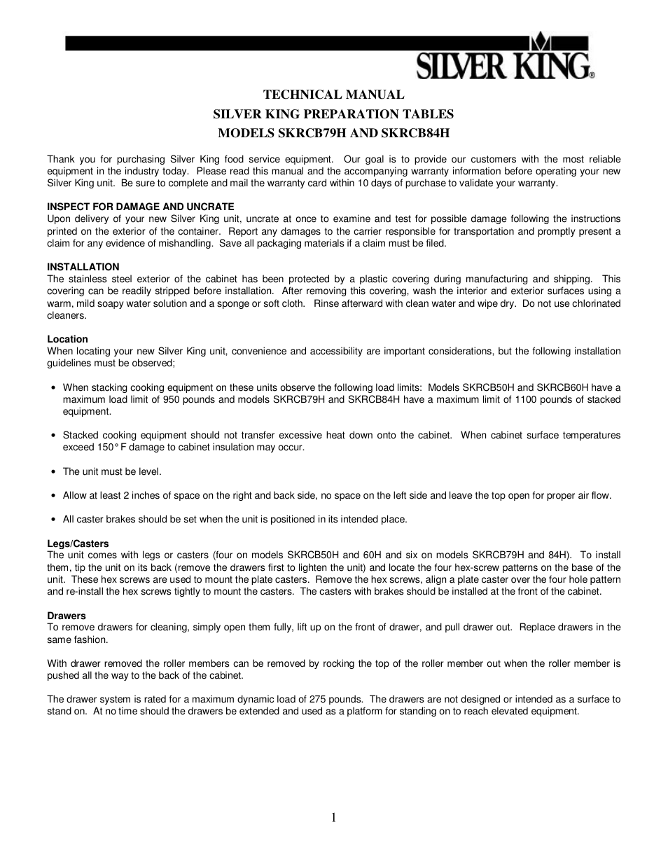 Silver King SKRCB84H User Manual | Page 2 / 6