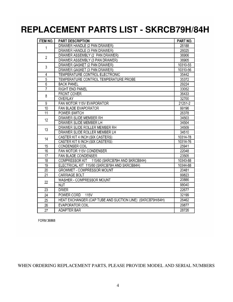 Silver King SKRCB84H User Manual | Page 5 / 6