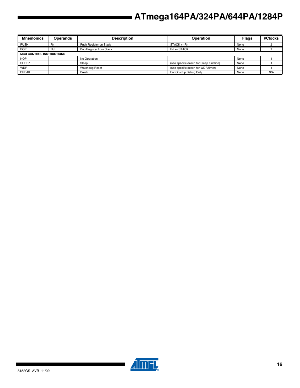 Atmel ATmega324PA User Manual | Page 16 / 30