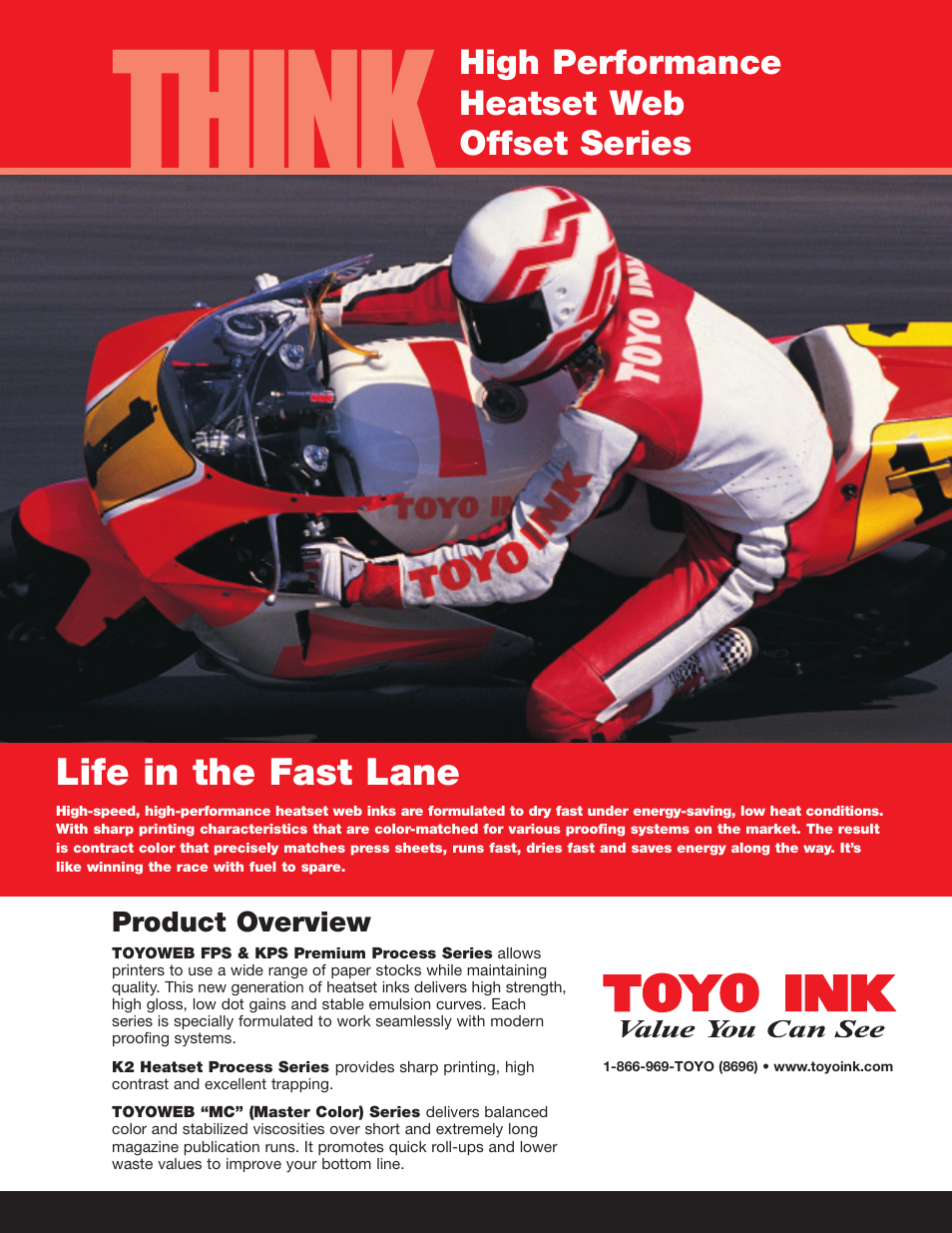 Toyo Ink High Performance Heatset Web Offset Series User Manual | 2 pages