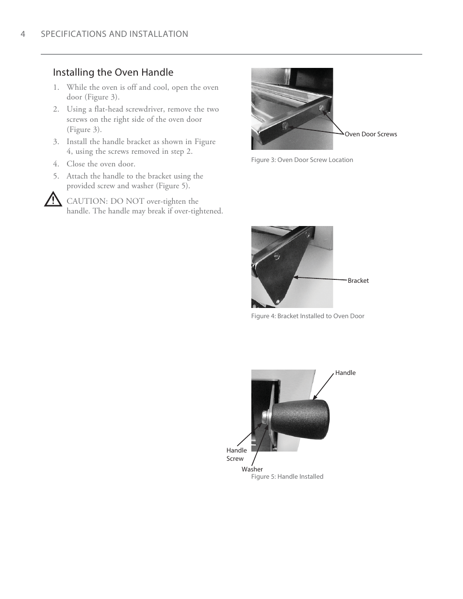 Installing the oven handle | TurboChef Technologies Fire Oven User Manual | Page 12 / 24
