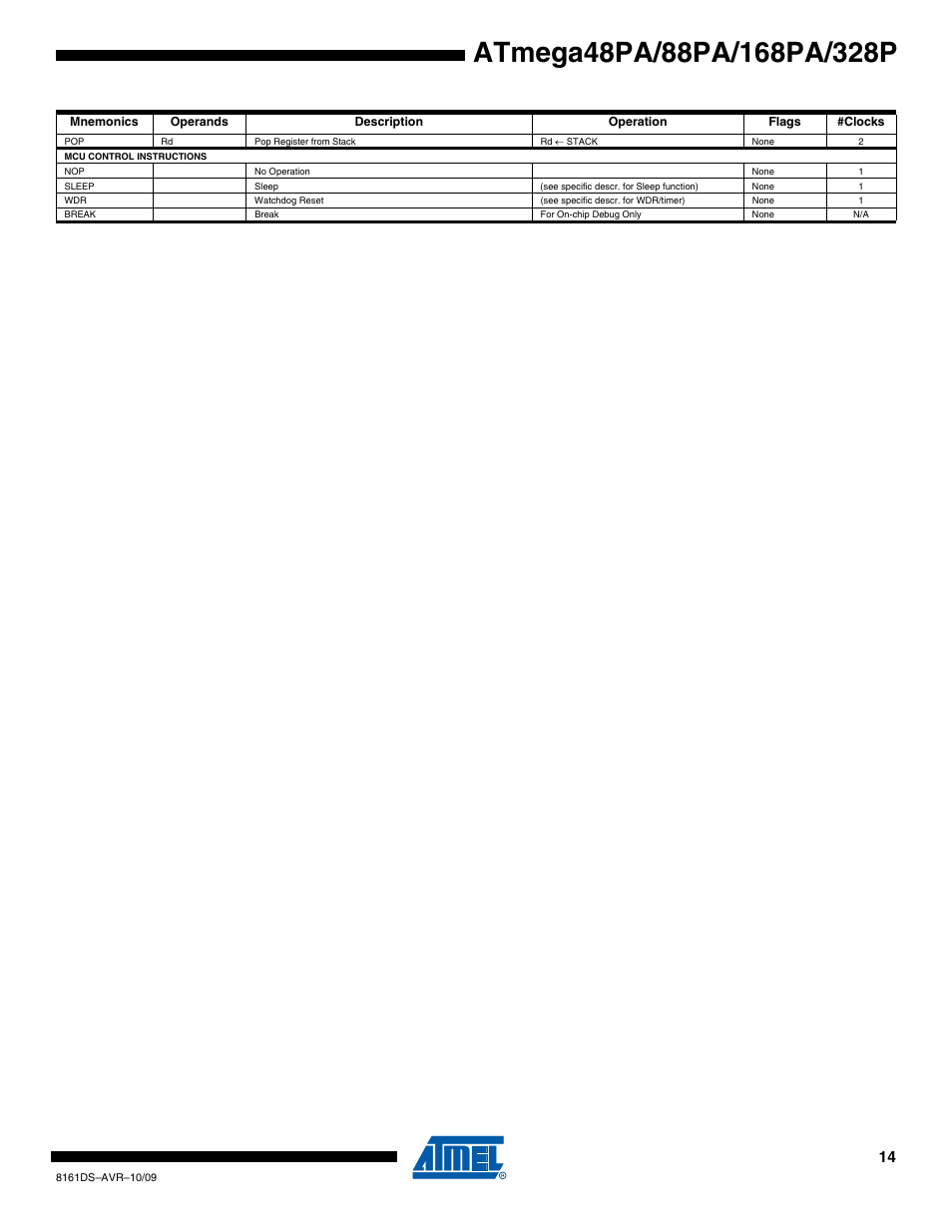 Atmel ATmega88PA User Manual | Page 14 / 26