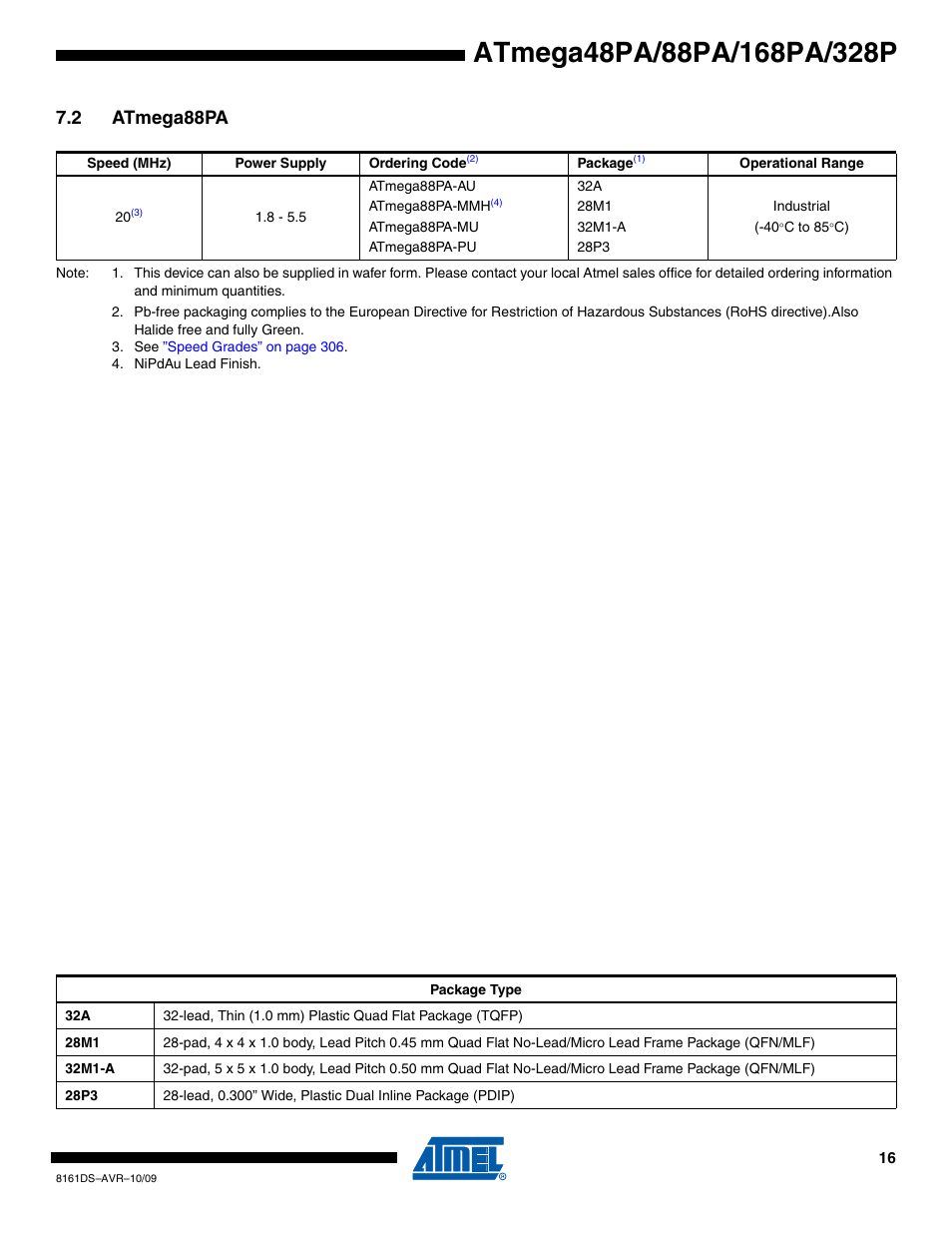 2 atmega88pa | Atmel ATmega88PA User Manual | Page 16 / 26