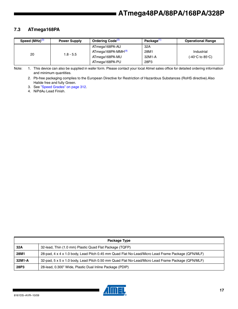 3 atmega168pa | Atmel ATmega88PA User Manual | Page 17 / 26