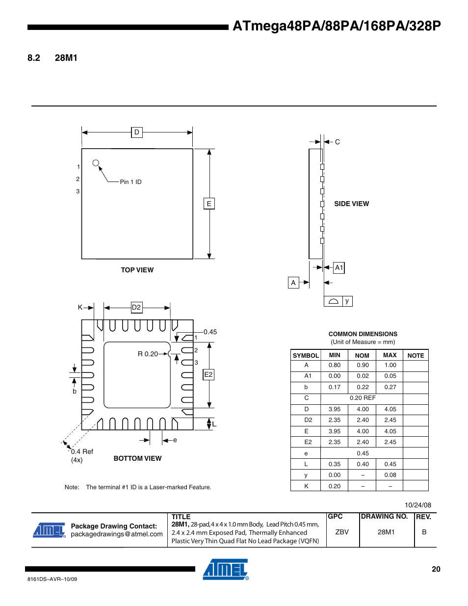 2 28m1 | Atmel ATmega88PA User Manual | Page 20 / 26