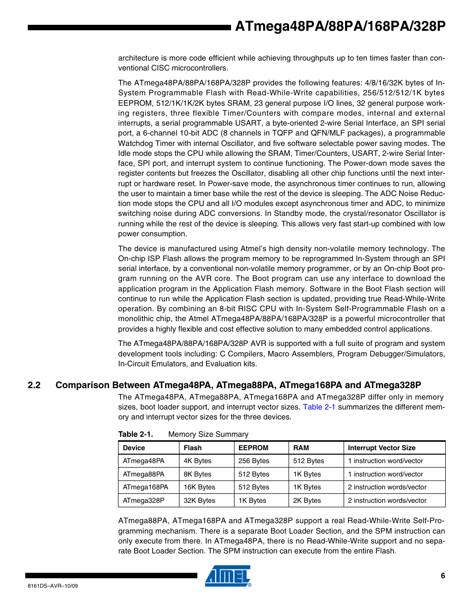 Atmel ATmega88PA User Manual | Page 6 / 26