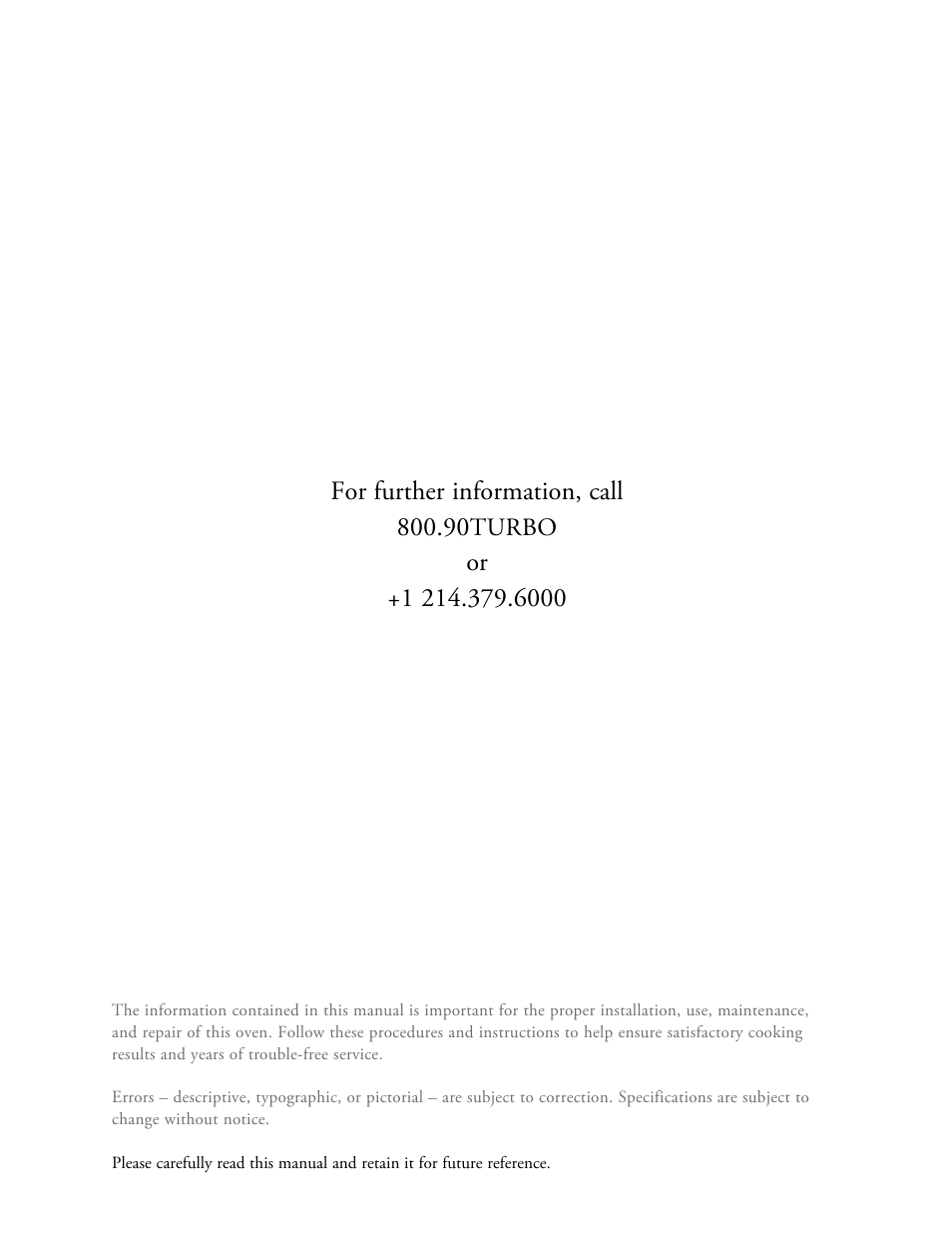 TurboChef Technologies Encore EN User Manual | Page 2 / 32