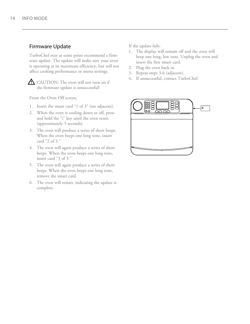 Firmware update | TurboChef Technologies Encore EN User Manual | Page 20 / 32