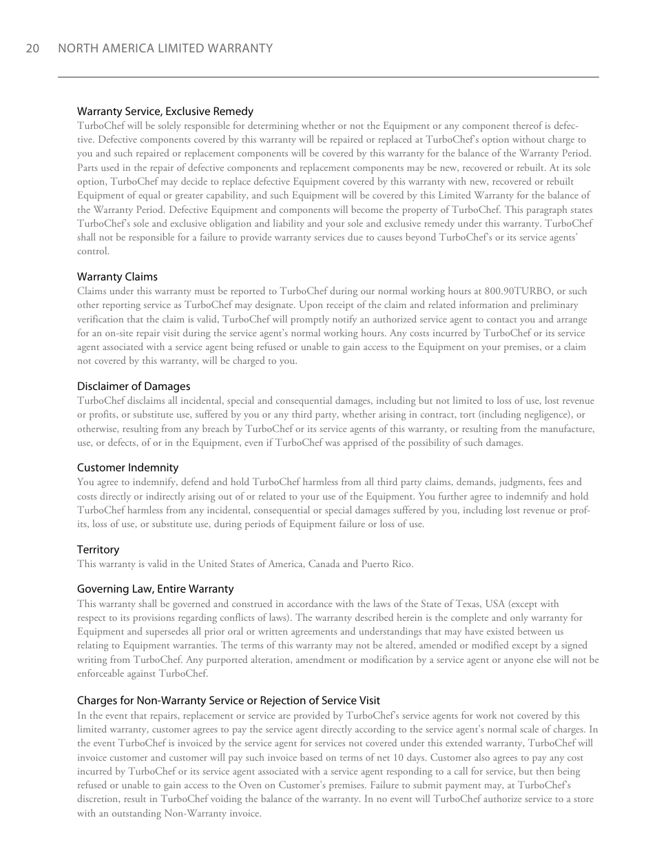 TurboChef Technologies Encore EN User Manual | Page 26 / 32