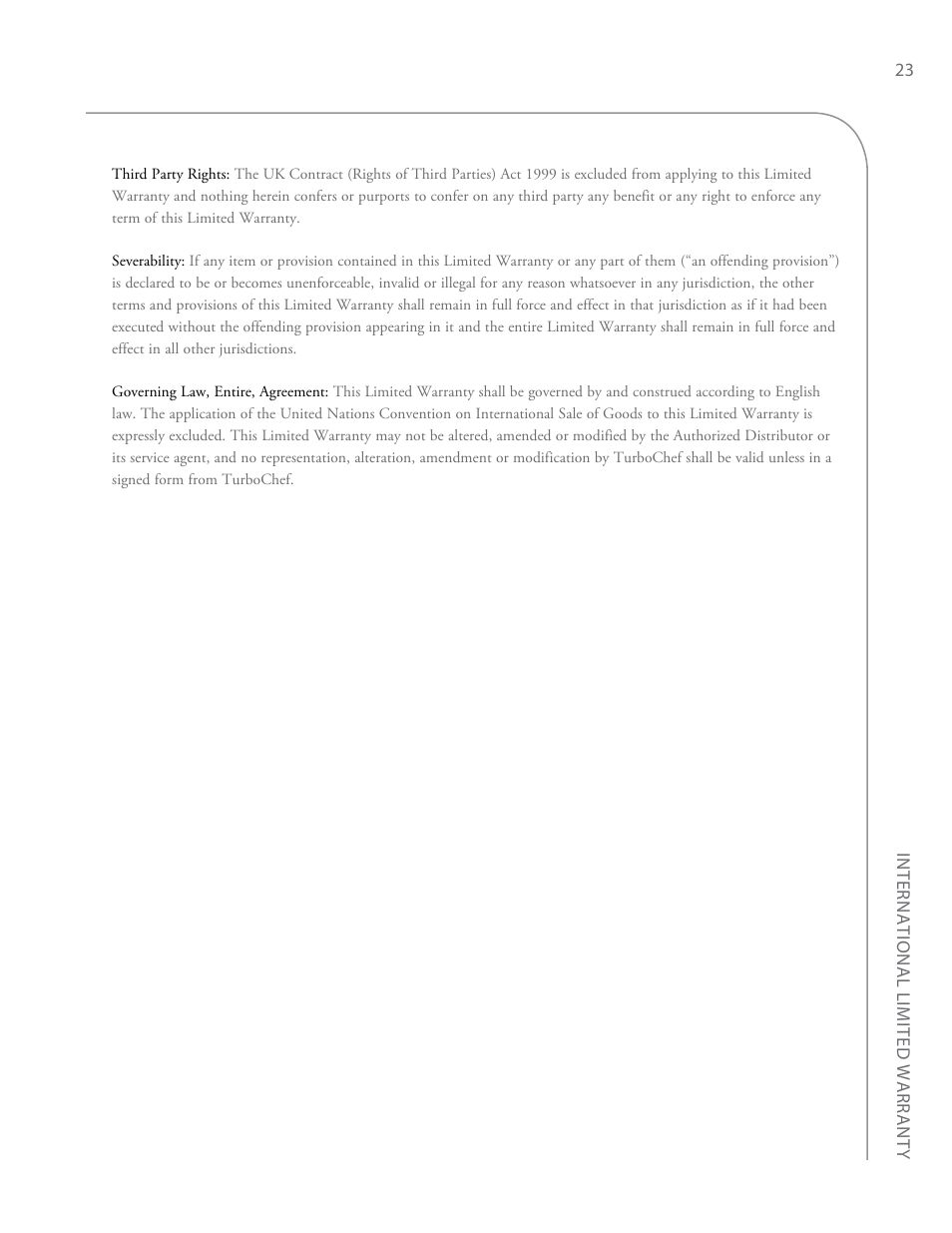 TurboChef Technologies Encore EN User Manual | Page 29 / 32