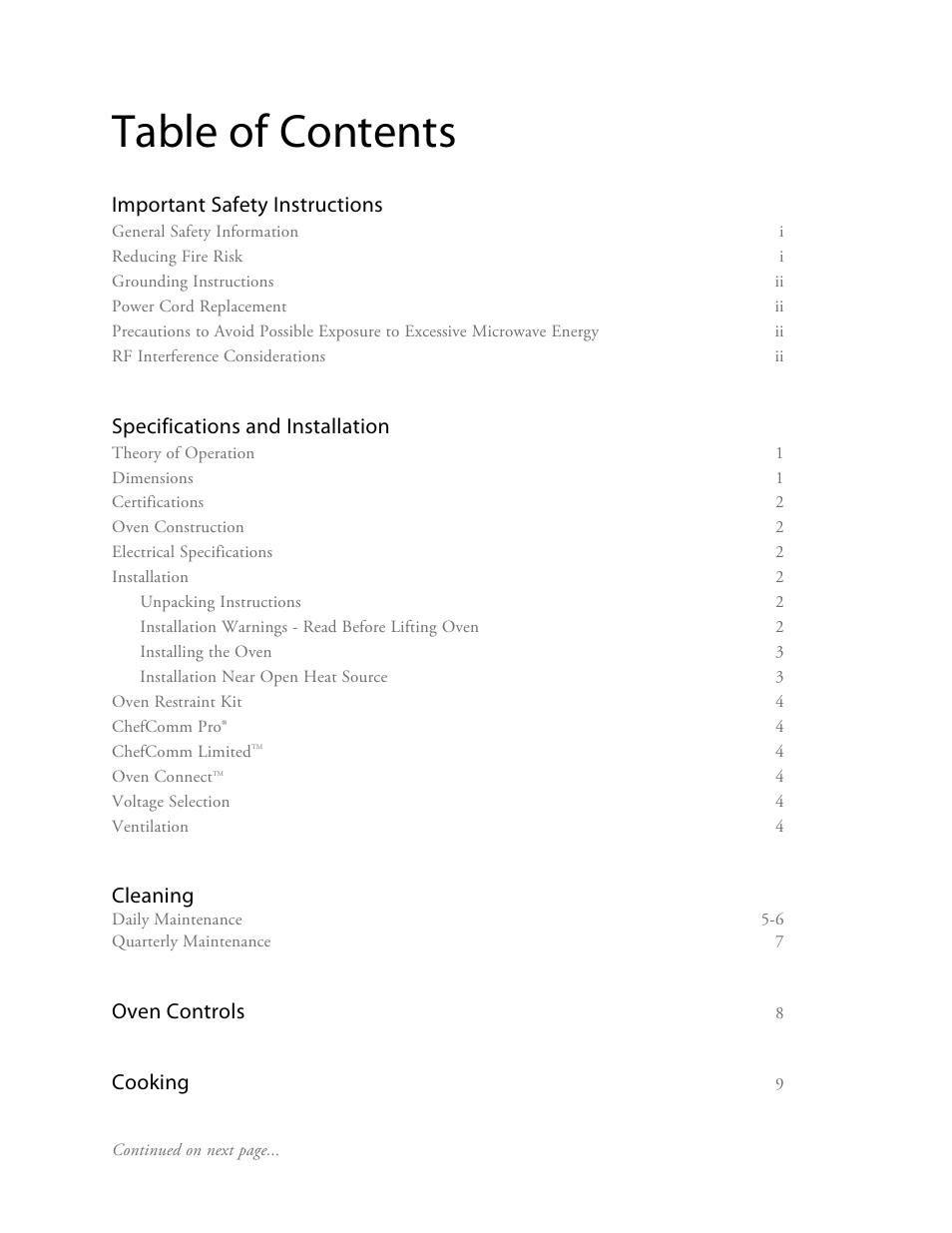 TurboChef Technologies Encore EN User Manual | Page 3 / 32