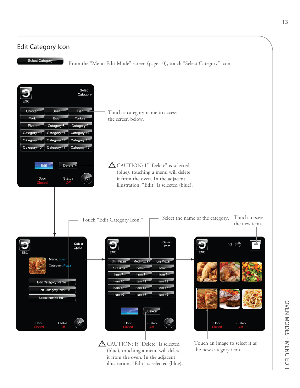 Edit category icon | TurboChef Technologies G5 User Manual | Page 19 / 42