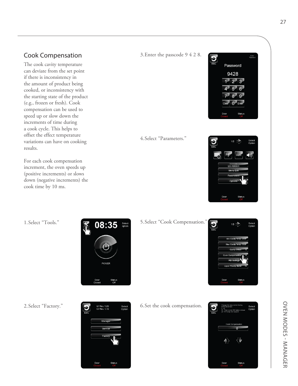 Cook compensation | TurboChef Technologies G5 User Manual | Page 33 / 42