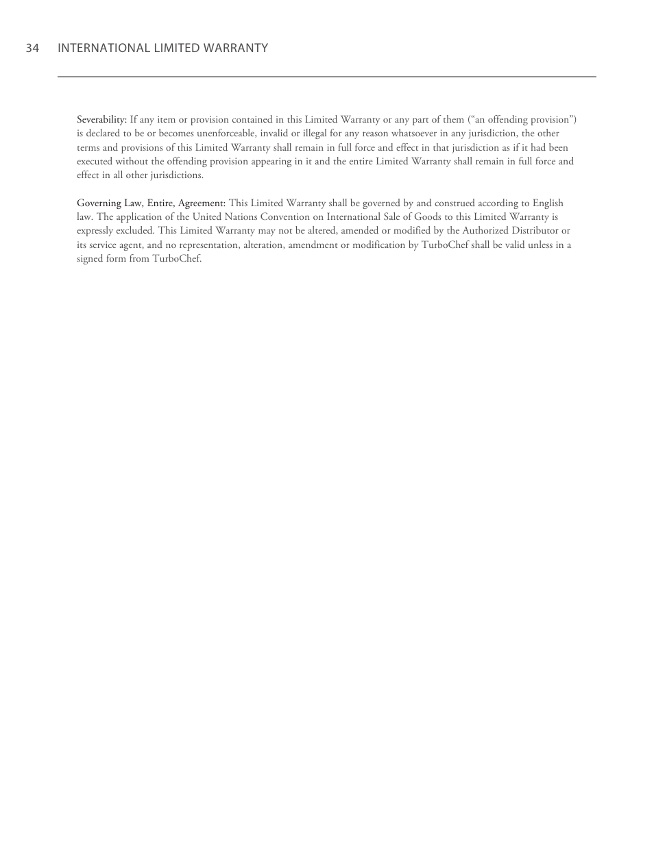TurboChef Technologies G5 User Manual | Page 40 / 42