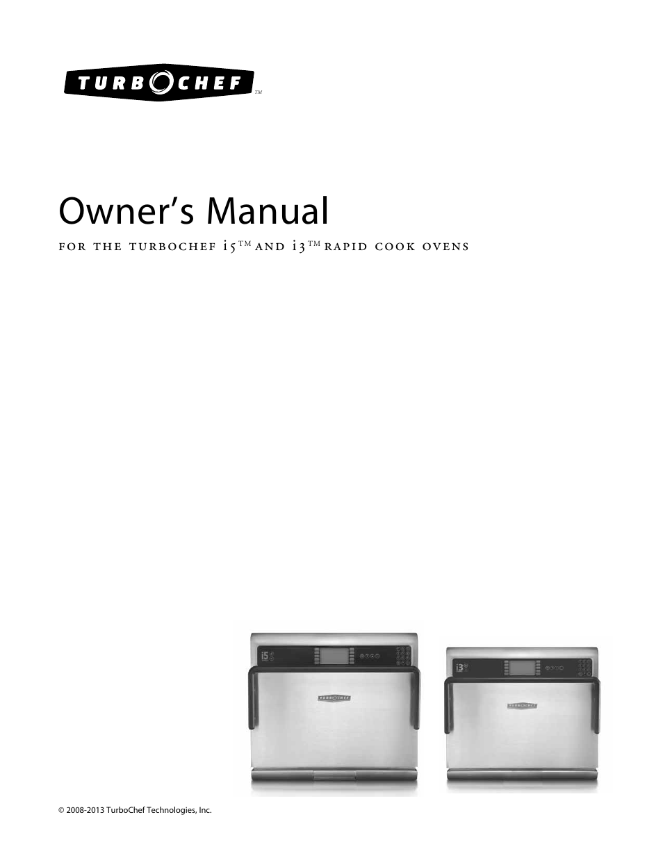 TurboChef Technologies i3 EN User Manual | 34 pages