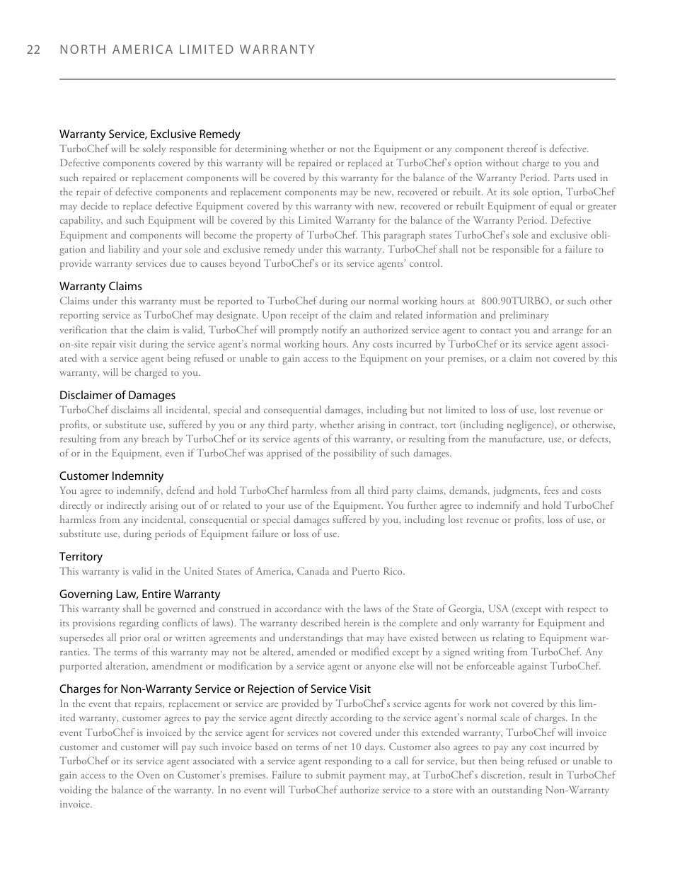 TurboChef Technologies i3 EN User Manual | Page 30 / 34