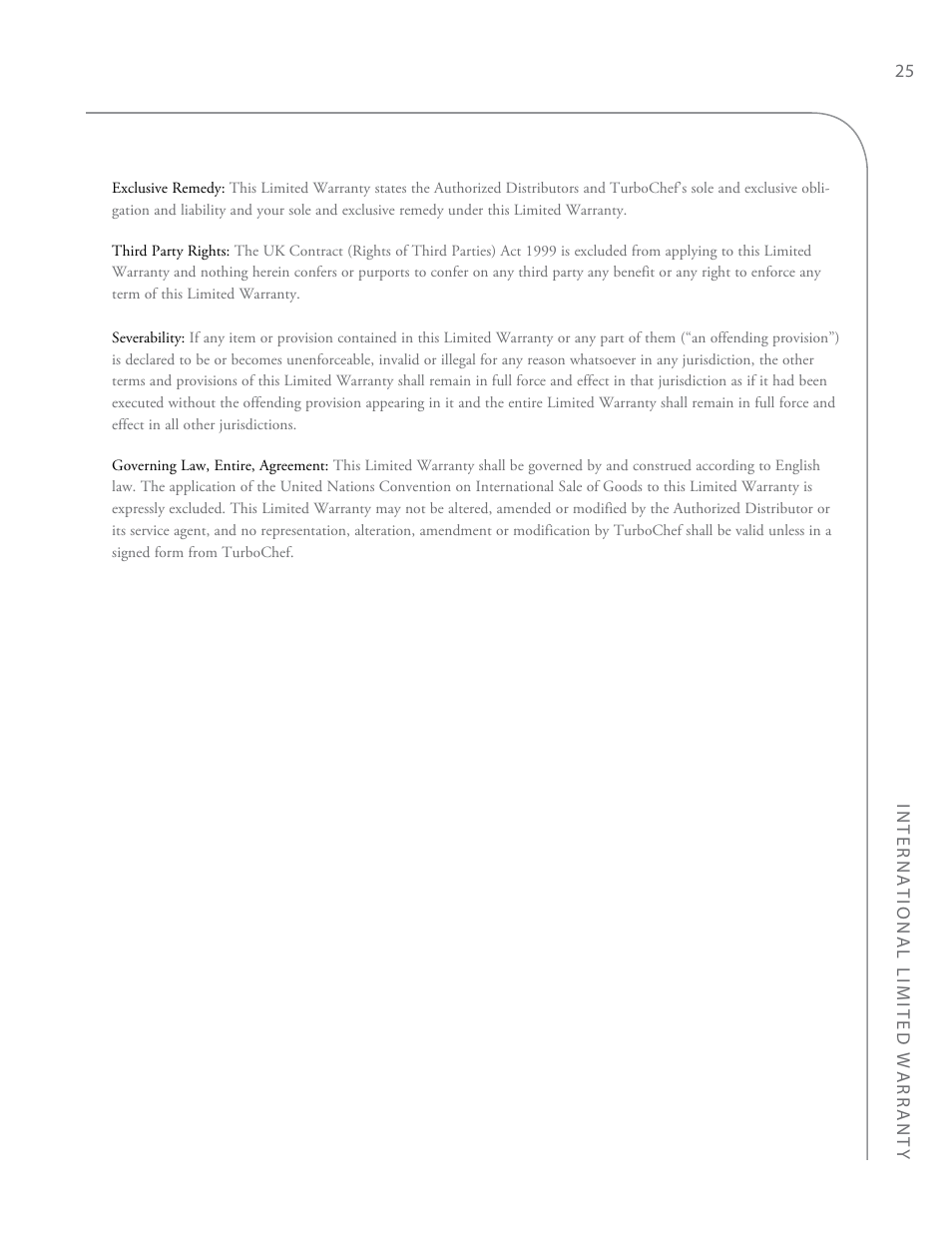 TurboChef Technologies i3 EN User Manual | Page 33 / 34