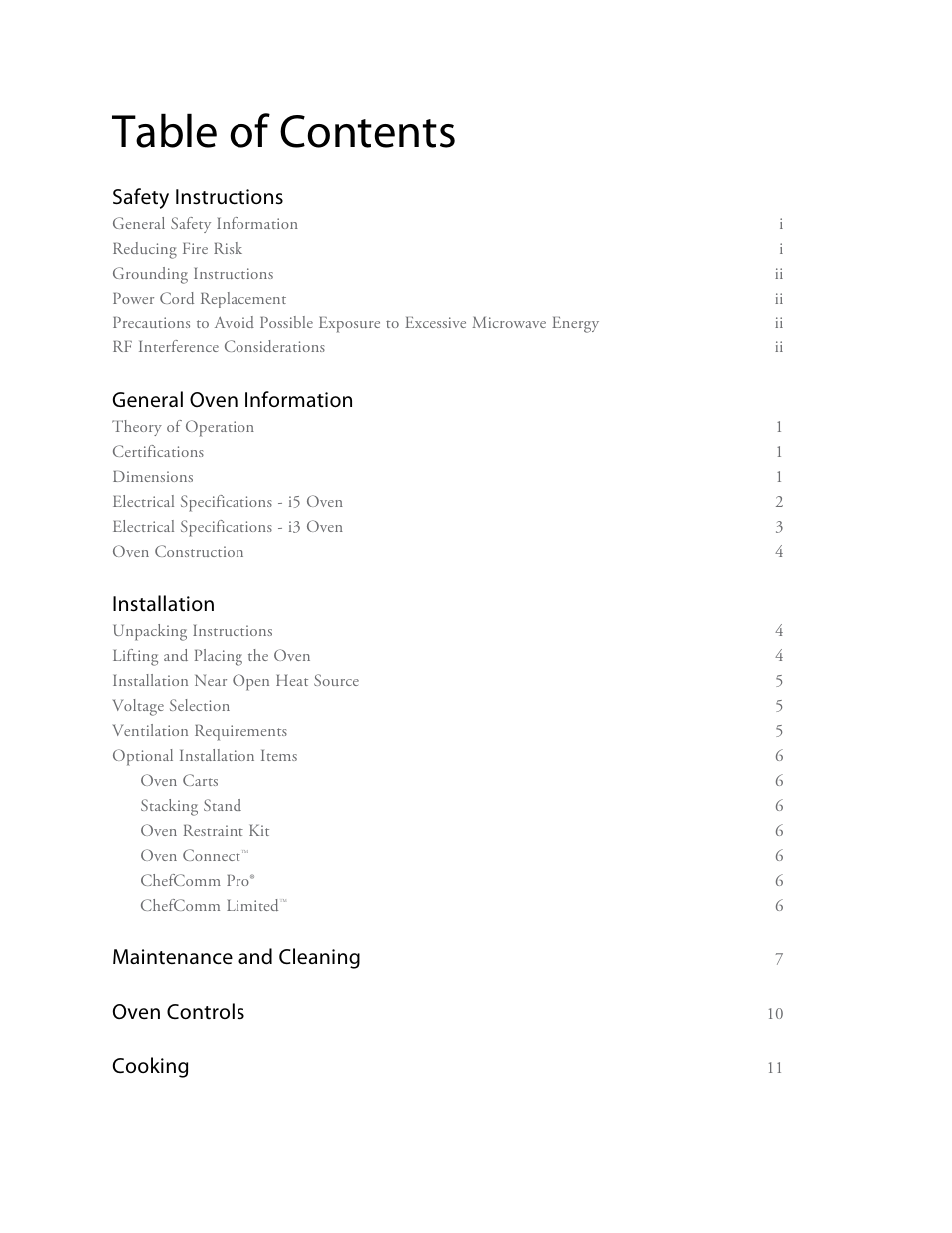 TurboChef Technologies i3 EN User Manual | Page 5 / 34