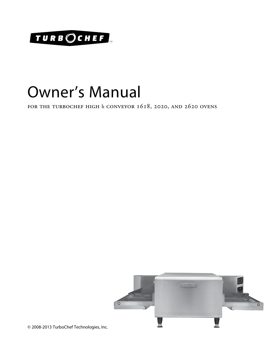 TurboChef Technologies High h Conveyor 2620 EN User Manual | 36 pages