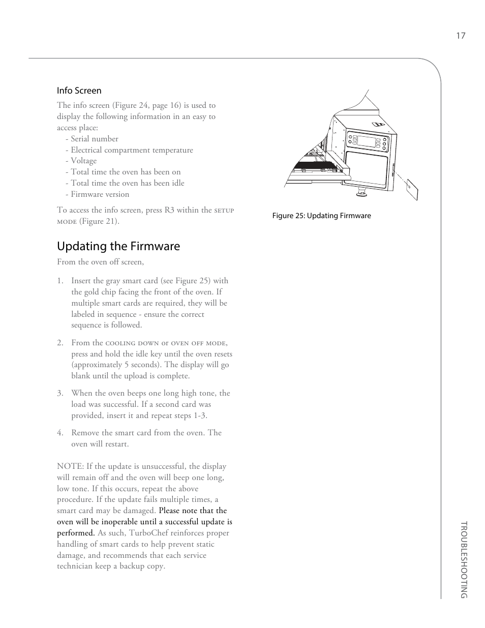 Updating the firmware | TurboChef Technologies High h Conveyor 2620 EN User Manual | Page 25 / 36