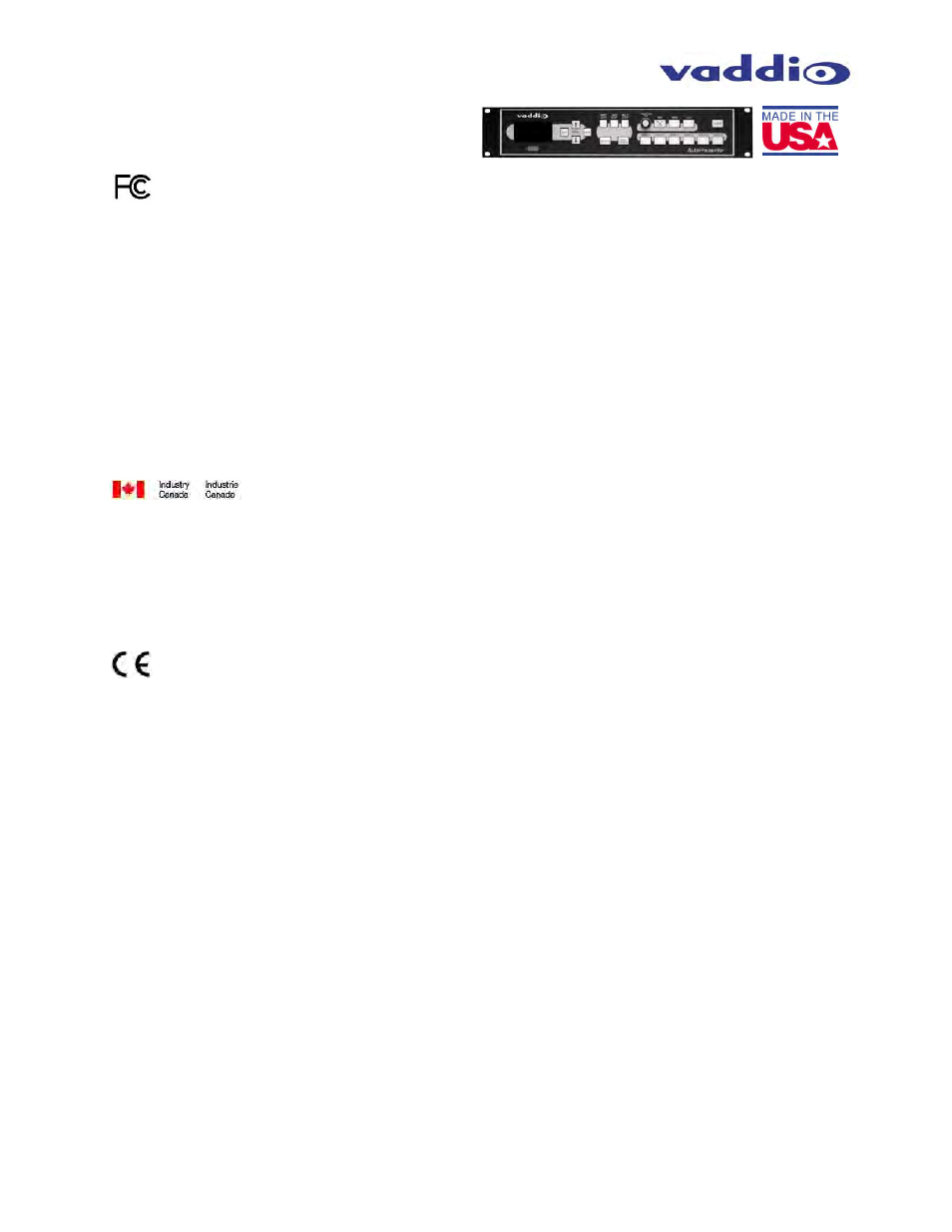 Vaddio AutoPresenter User Manual | Page 20 / 28