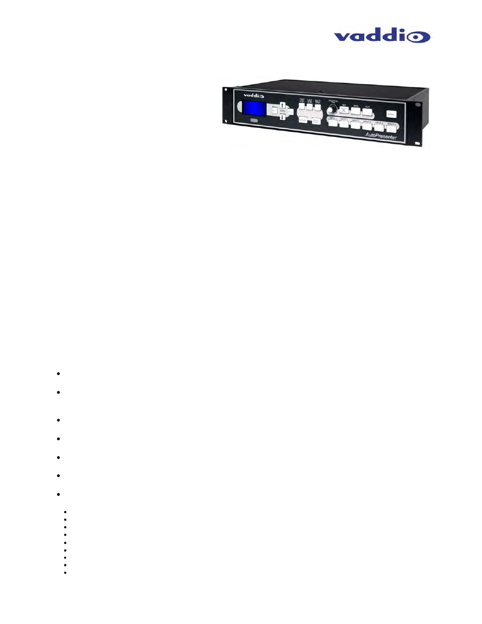 Autopresenter overview | Vaddio AutoPresenter User Manual | Page 3 / 28
