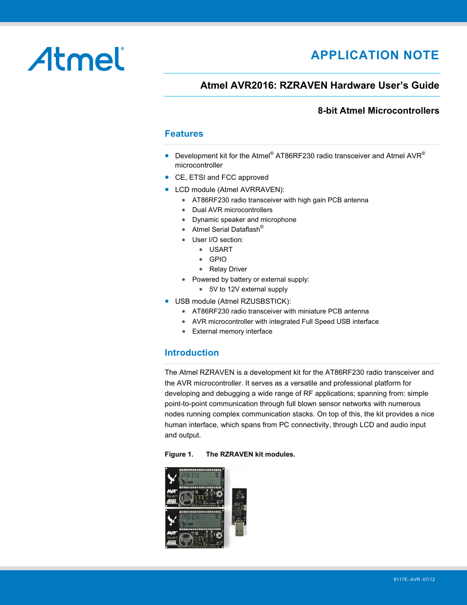 Atmel AVR2016 User Manual | 25 pages