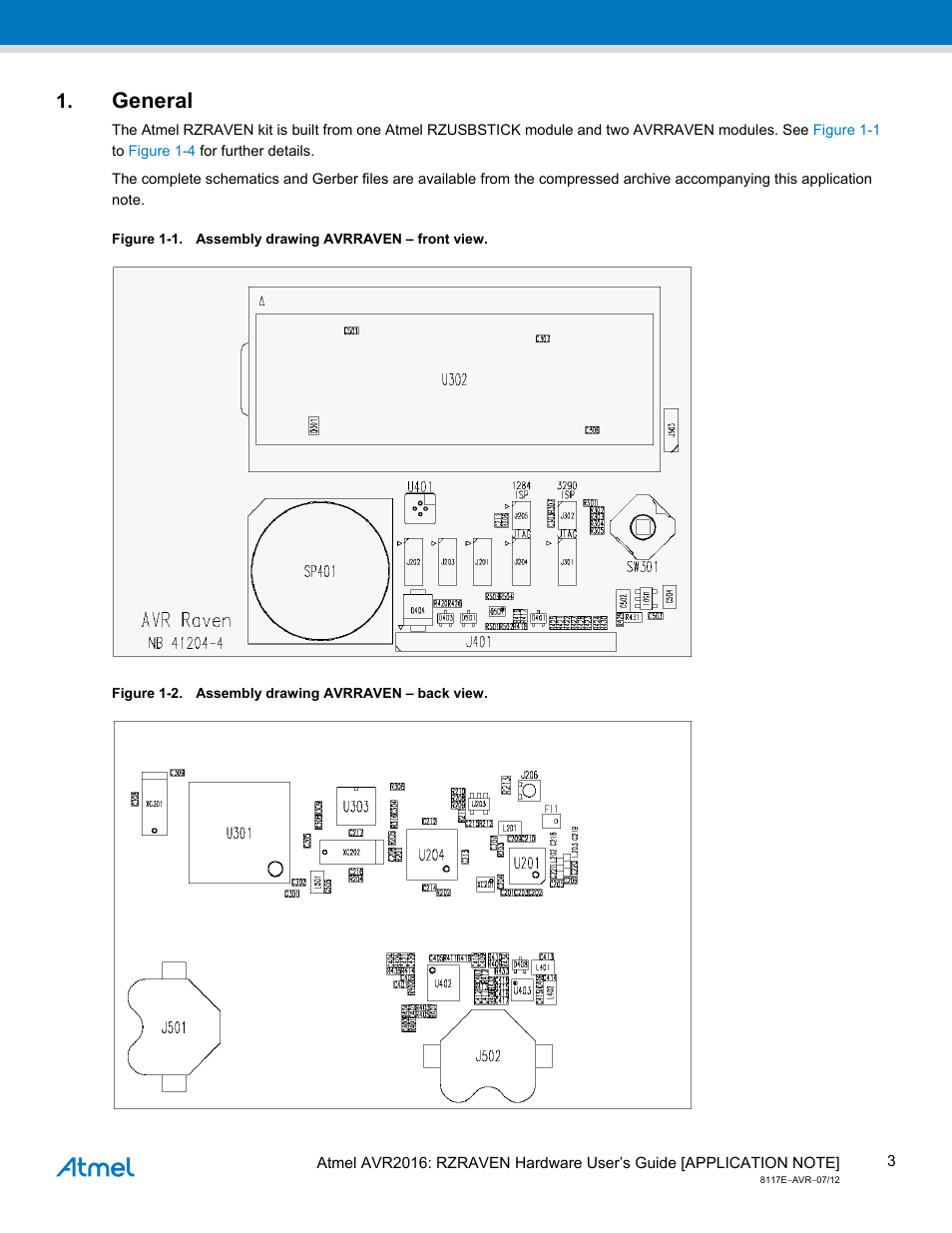 General, General 3 | Atmel AVR2016 User Manual | Page 3 / 25