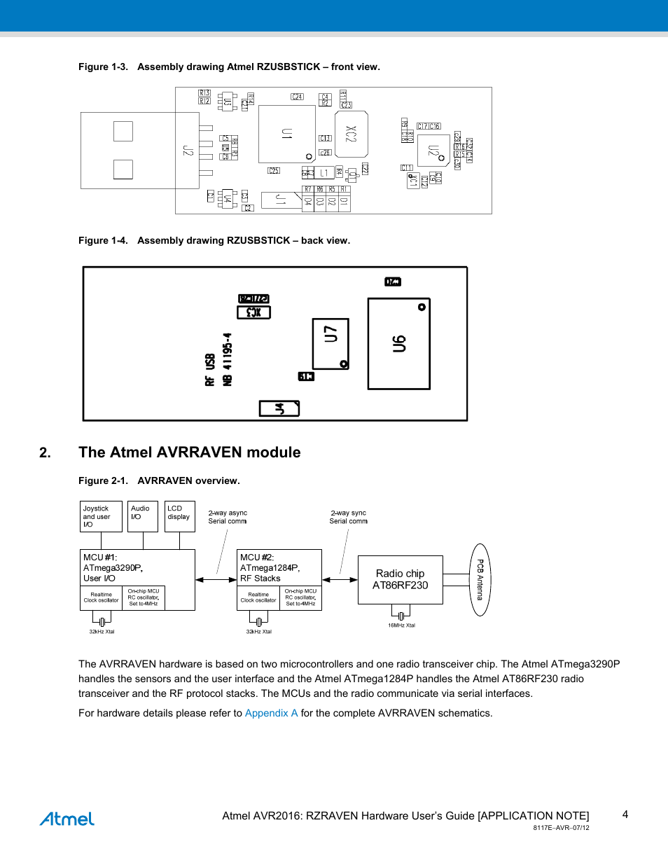 The atmel avrraven module | Atmel AVR2016 User Manual | Page 4 / 25