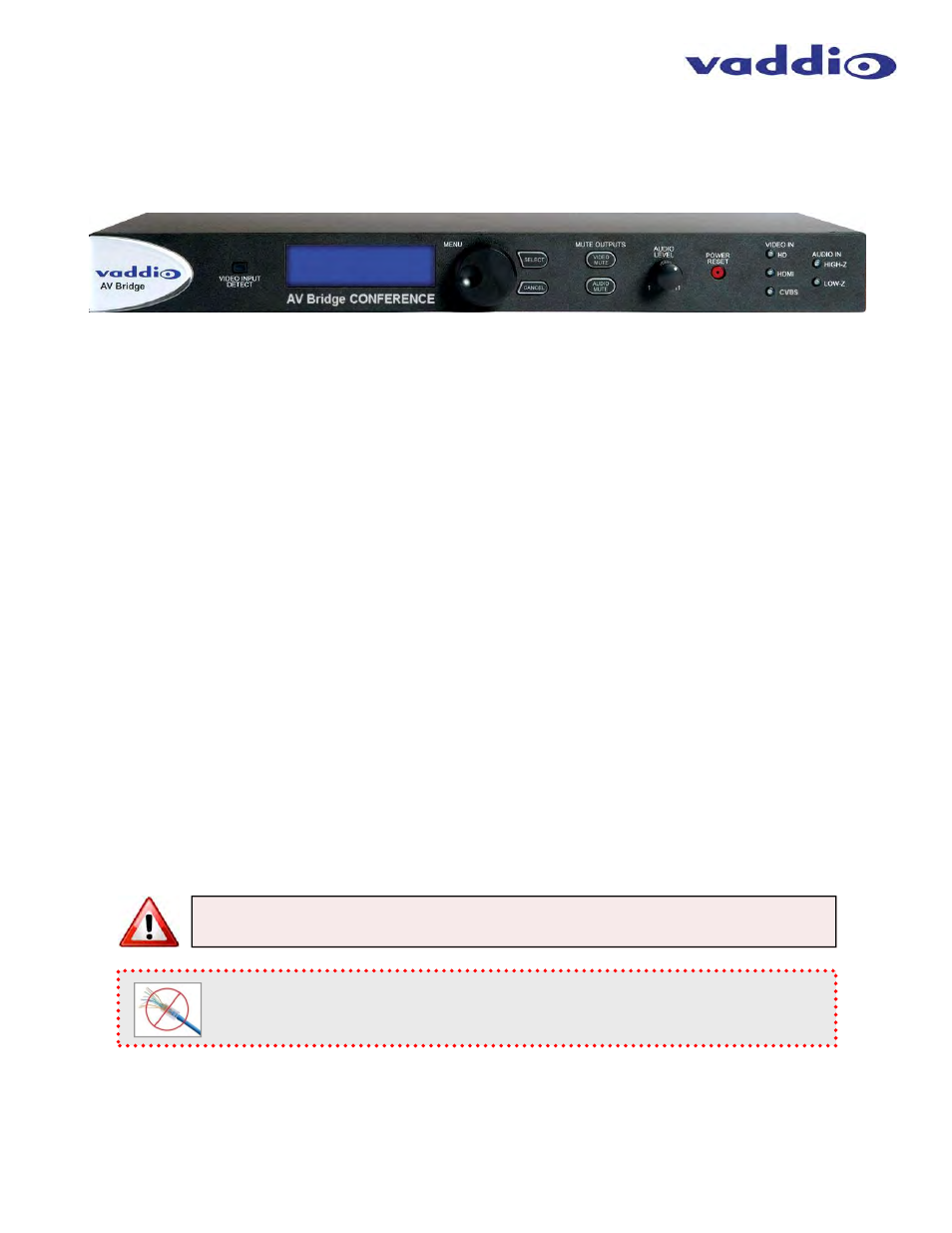 Overview | Vaddio AV Bridge CONFERENCE User Manual | Page 4 / 32