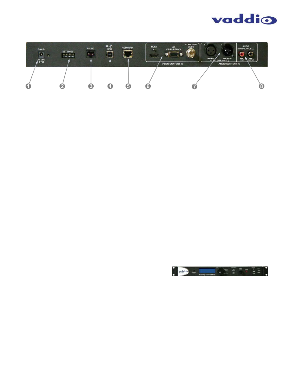 Vaddio AV Bridge CONFERENCE User Manual | Page 6 / 32