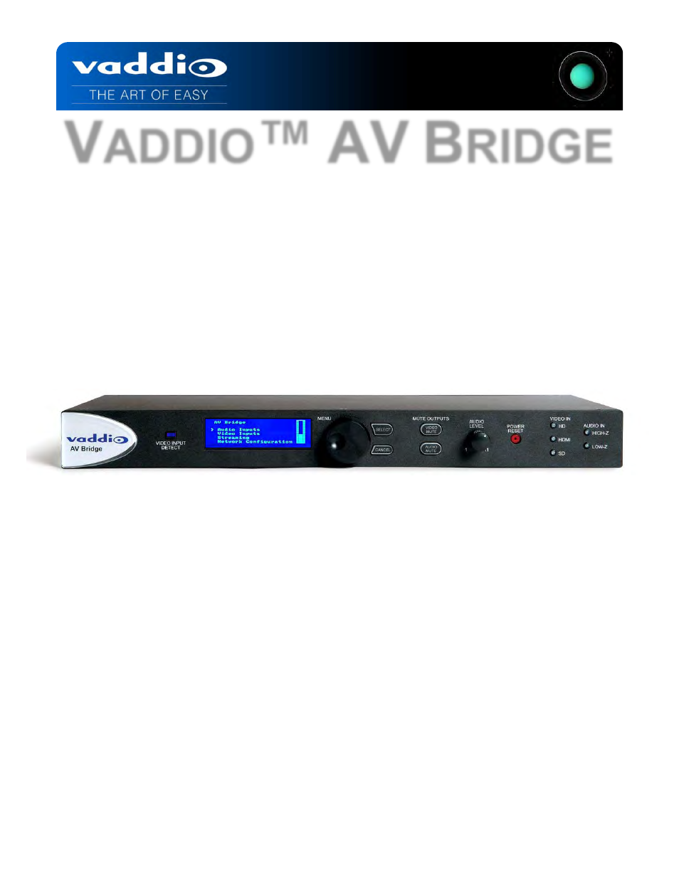 Vaddio AV Bridge User Manual | 36 pages