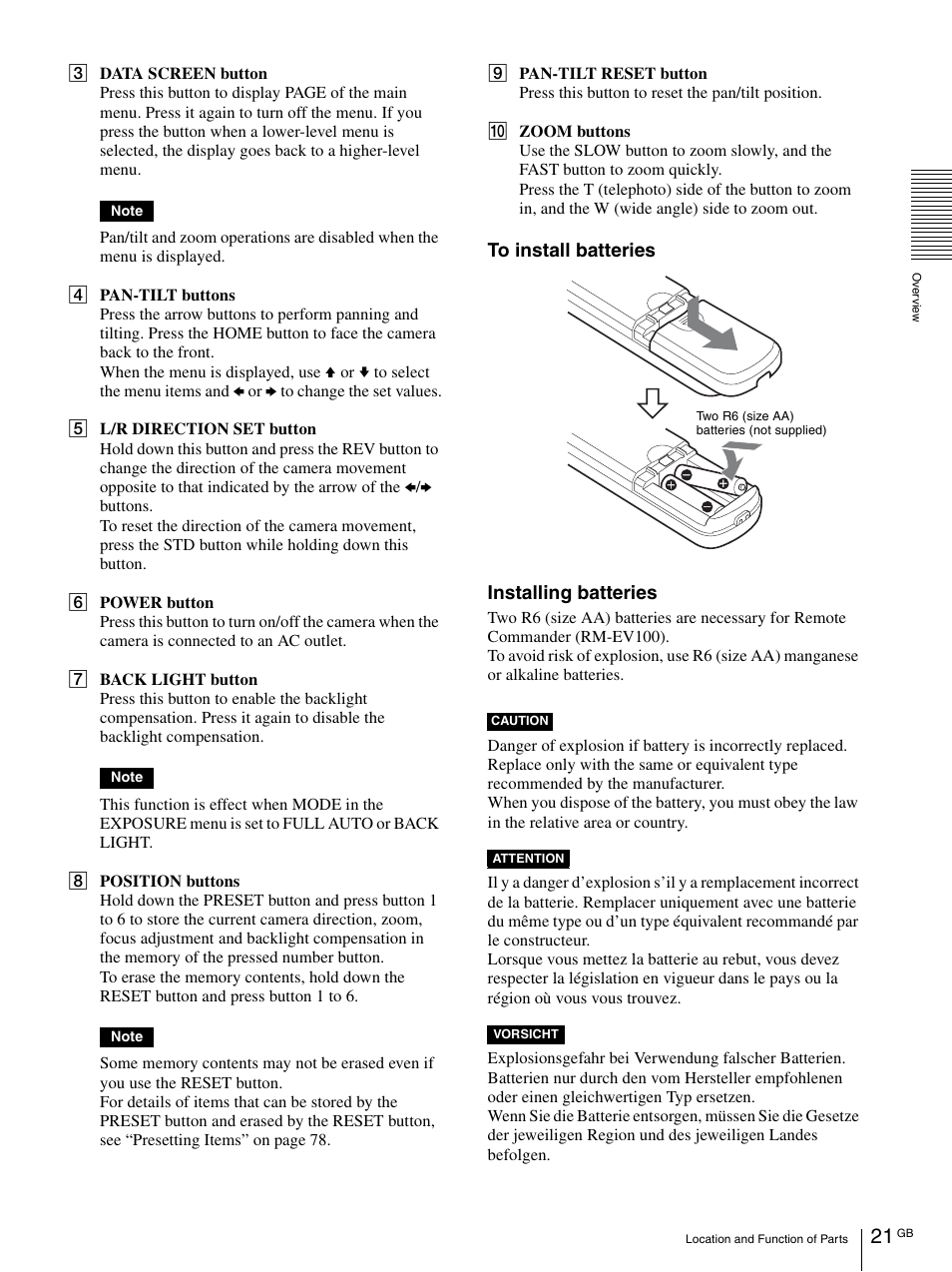 Vaddio BRC-H900 Operating User Manual | Page 21 / 271