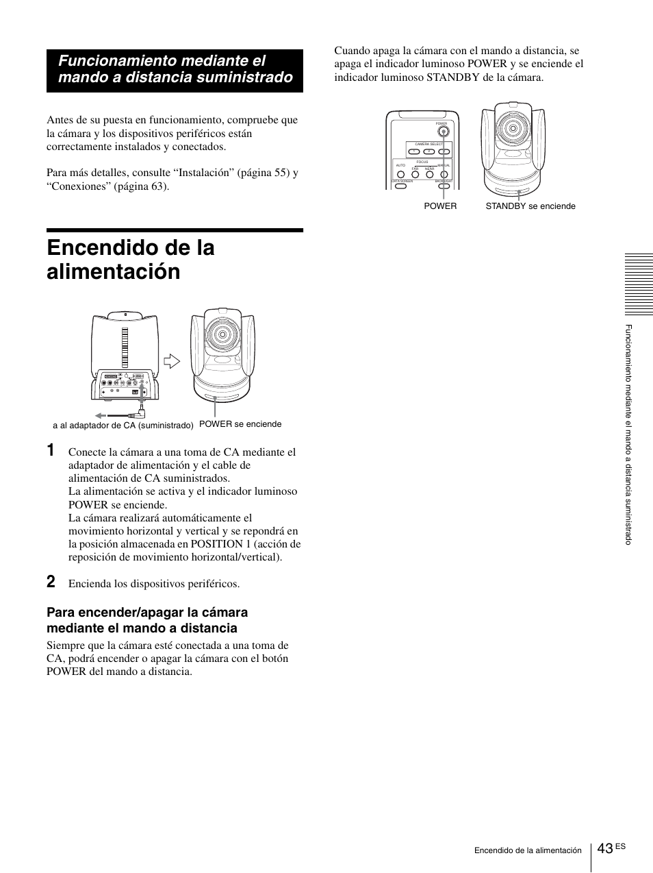 Encendido de la alimentación, Encienda los dispositivos periféricos | Vaddio BRC-H900 Operating User Manual | Page 225 / 271