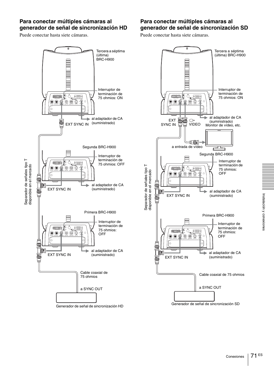 Puede conectar hasta siete cámaras | Vaddio BRC-H900 Operating User Manual | Page 253 / 271
