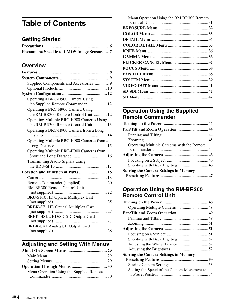 Vaddio BRC-H900 Operating User Manual | Page 4 / 271