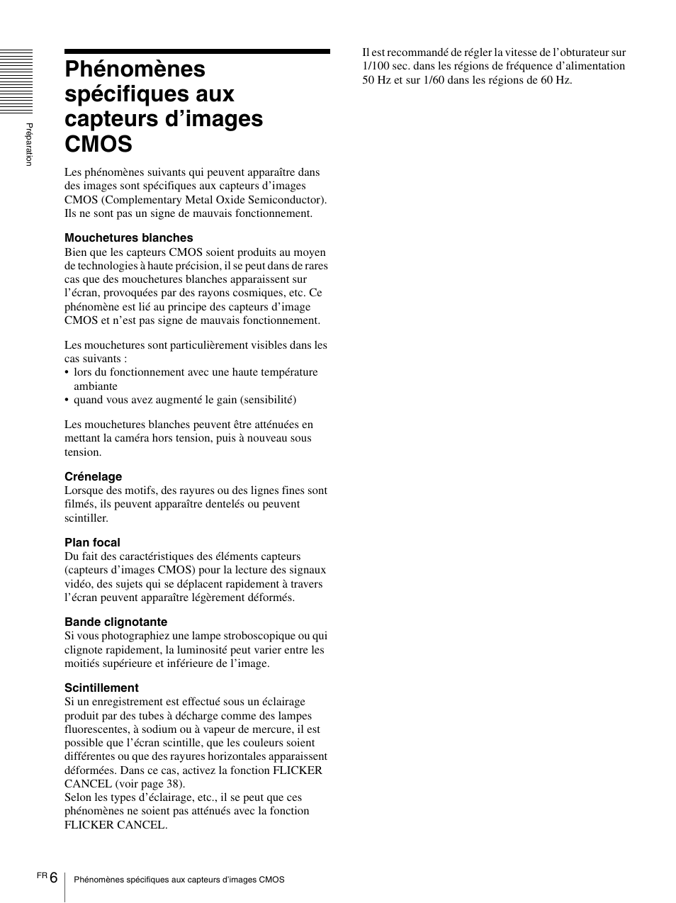 Phénomènes spécifiques aux capteurs d’images cmos | Vaddio BRC-H900 Operating User Manual | Page 94 / 271