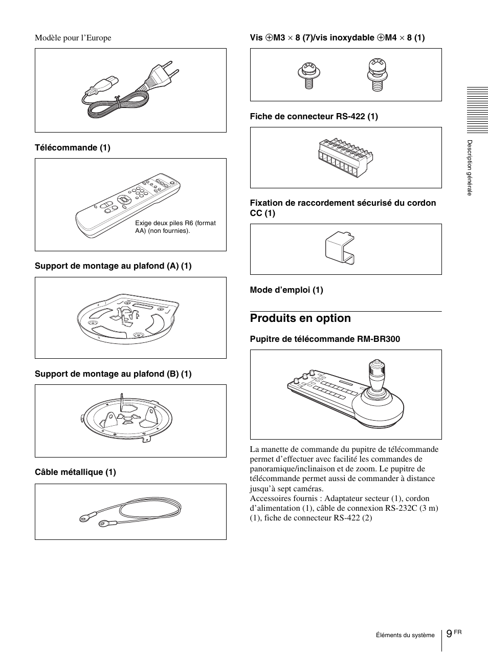 Produits en option | Vaddio BRC-H900 Operating User Manual | Page 97 / 271