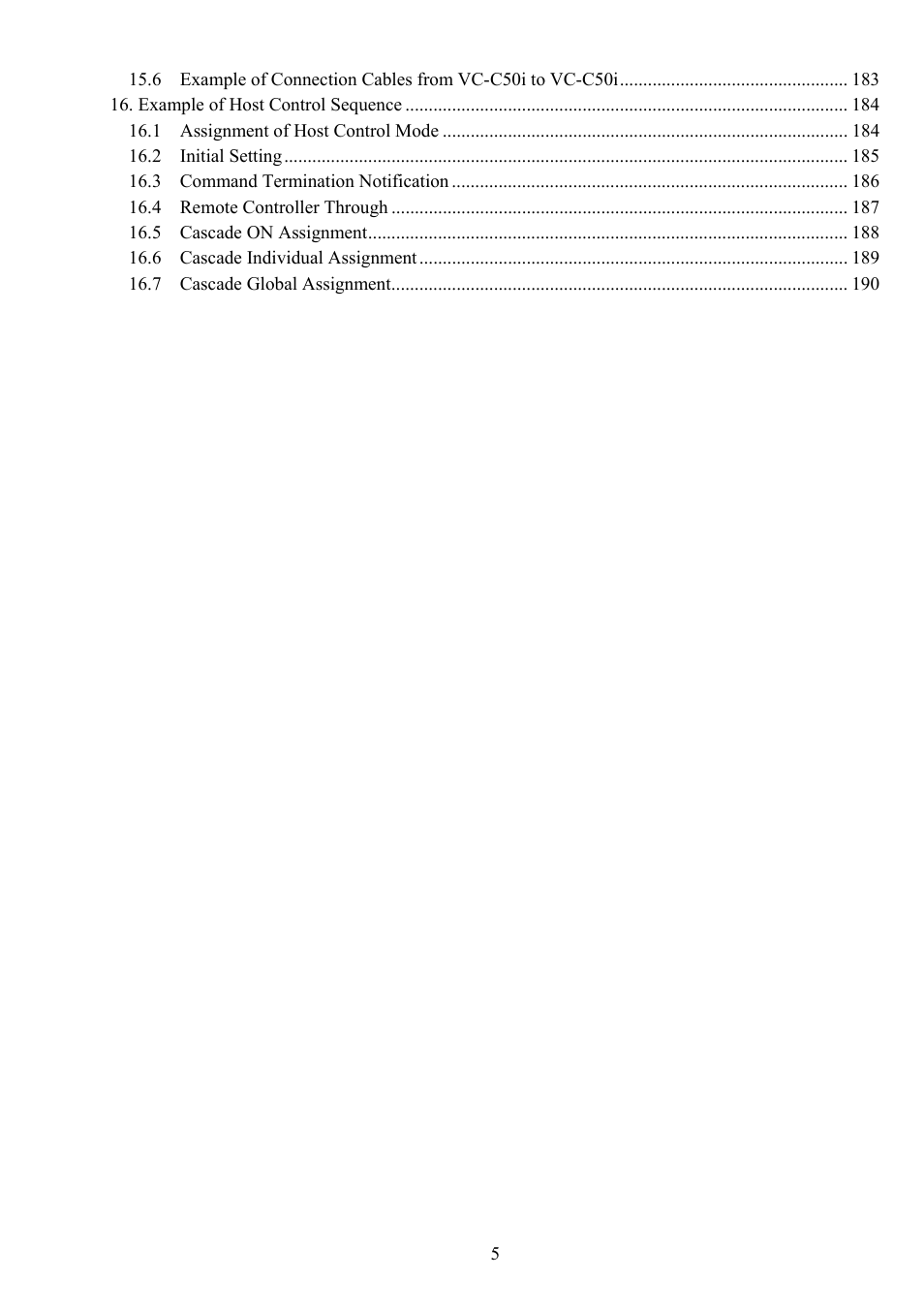 Vaddio Canon VC-C50i Programmers User Manual | Page 6 / 191
