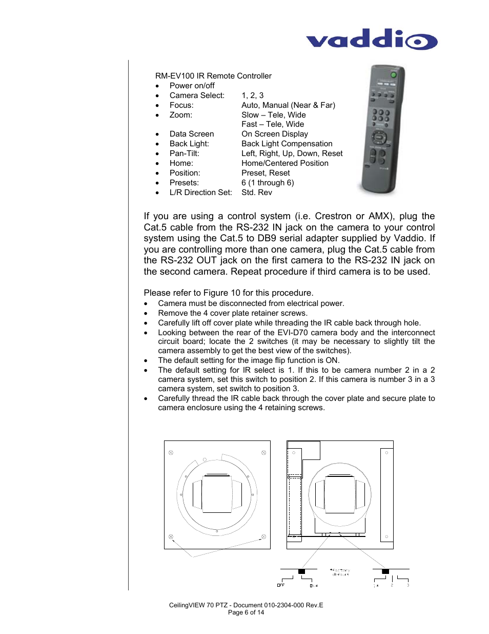 Vaddio CeilingVIEW 70 Manual User Manual | Page 6 / 14