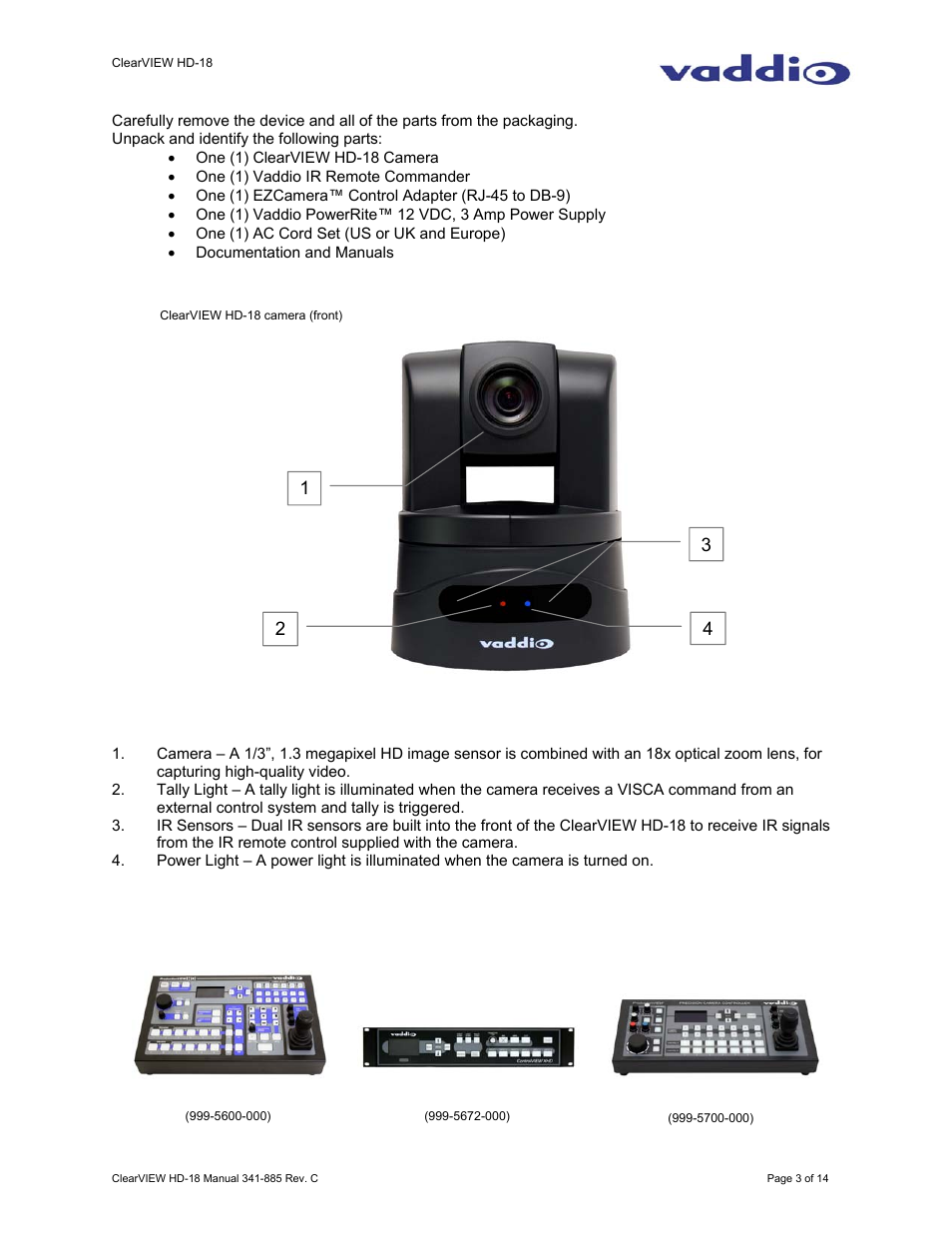 Vaddio ClearVIEW HD-18 User Manual | Page 3 / 14