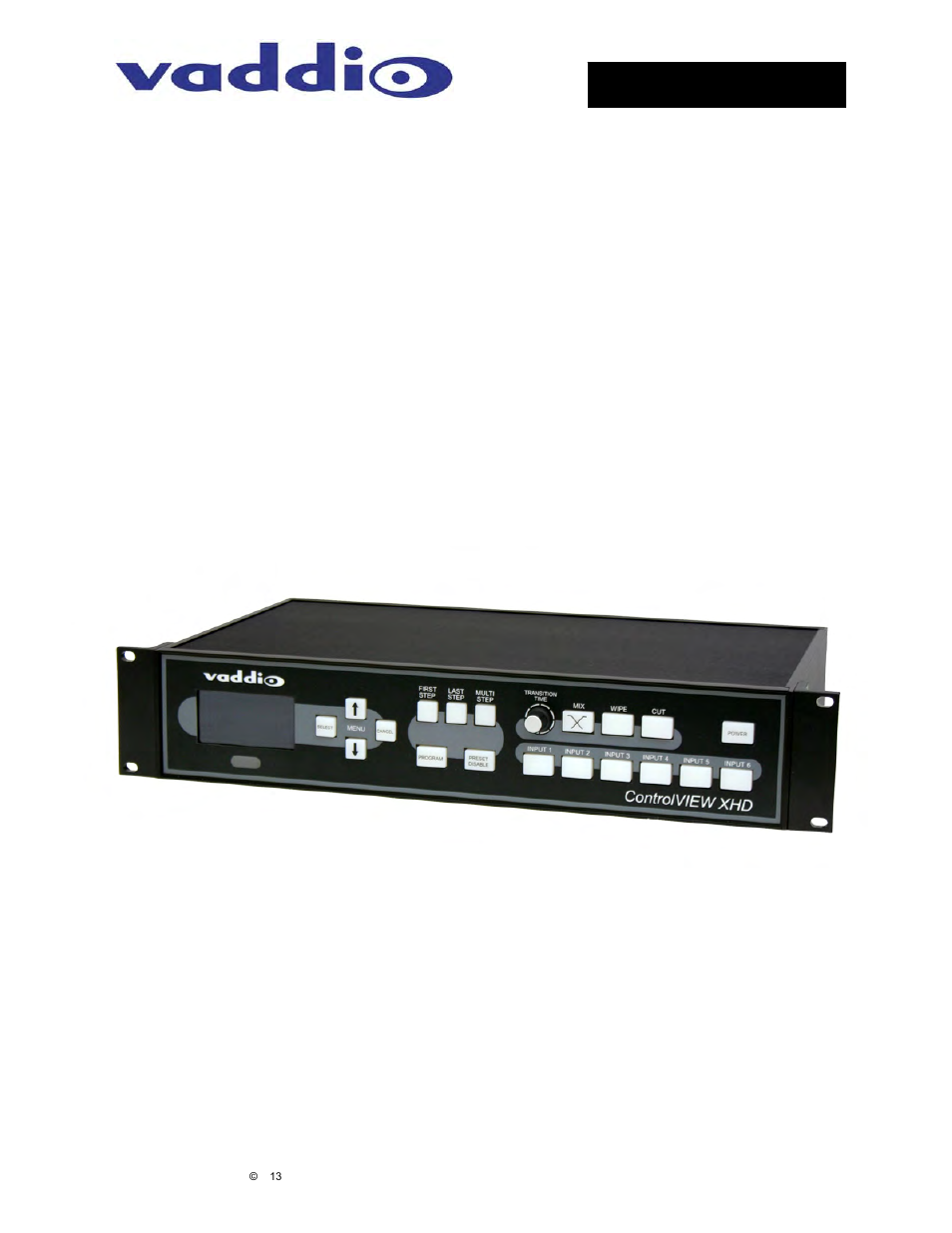 Vaddio ControlVIEW XHD User Manual | 24 pages