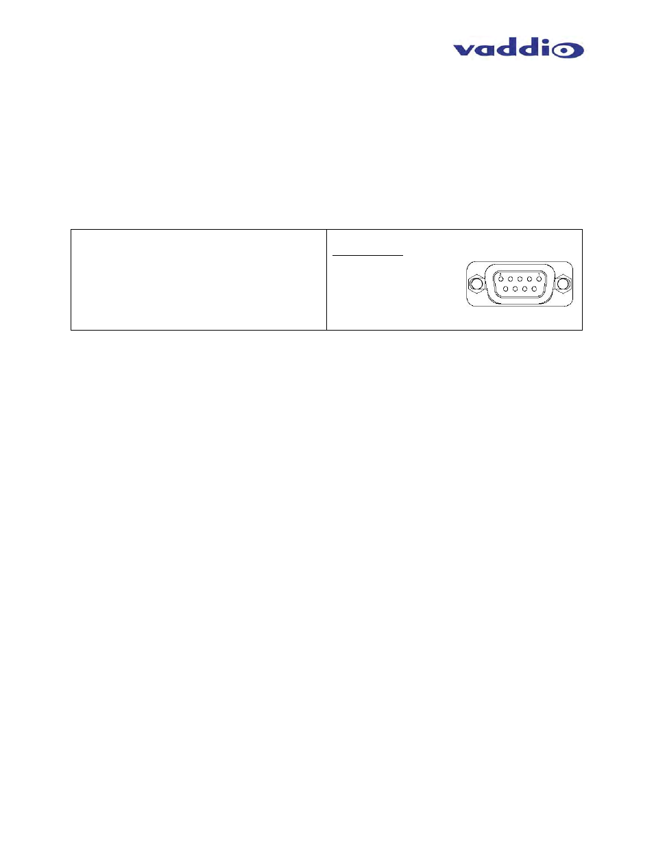Appendix 1: rs-232 control, Api and programming language | Vaddio ControlVIEW XHD User Manual | Page 20 / 24