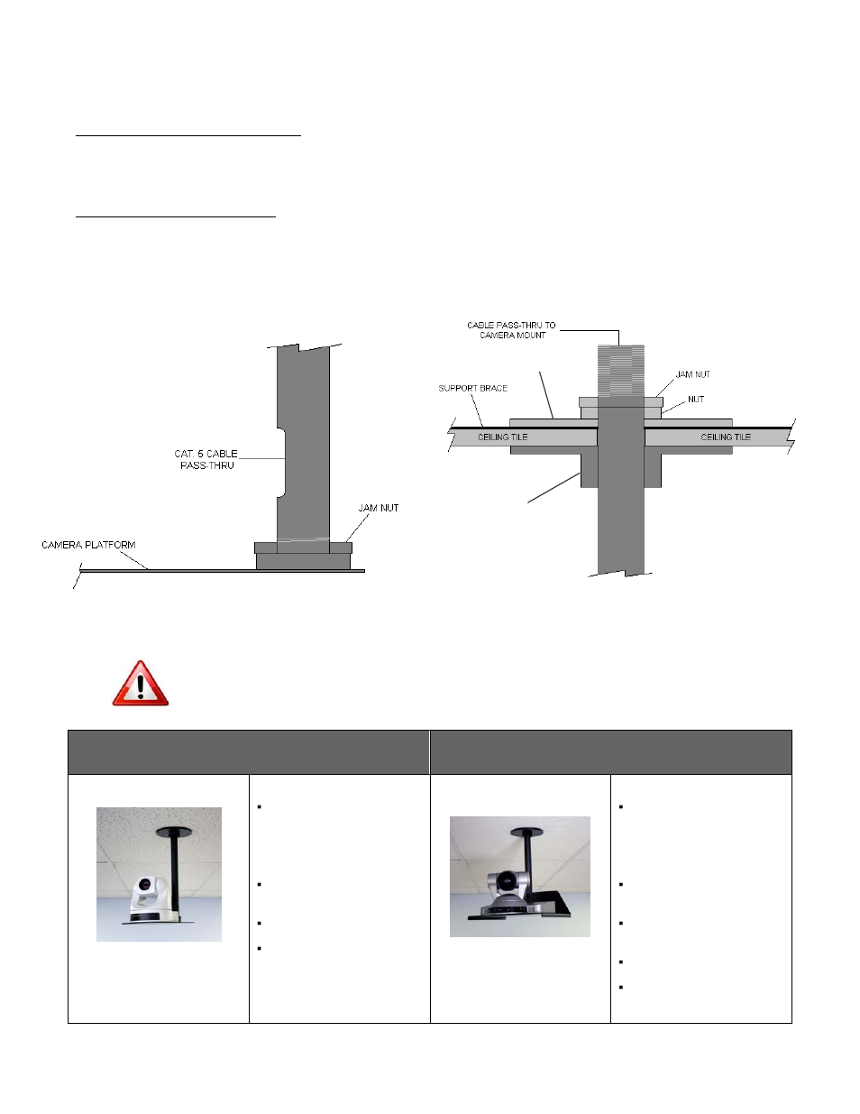 Vaddio Drop Down Series Mounts User Manual | Page 3 / 4
