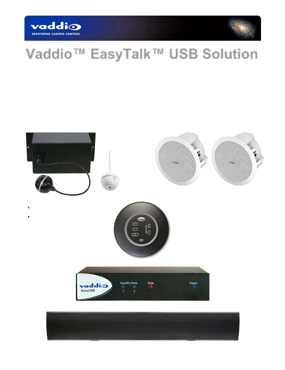 Vaddio EasyTalk Solutions Manual User Manual | 48 pages