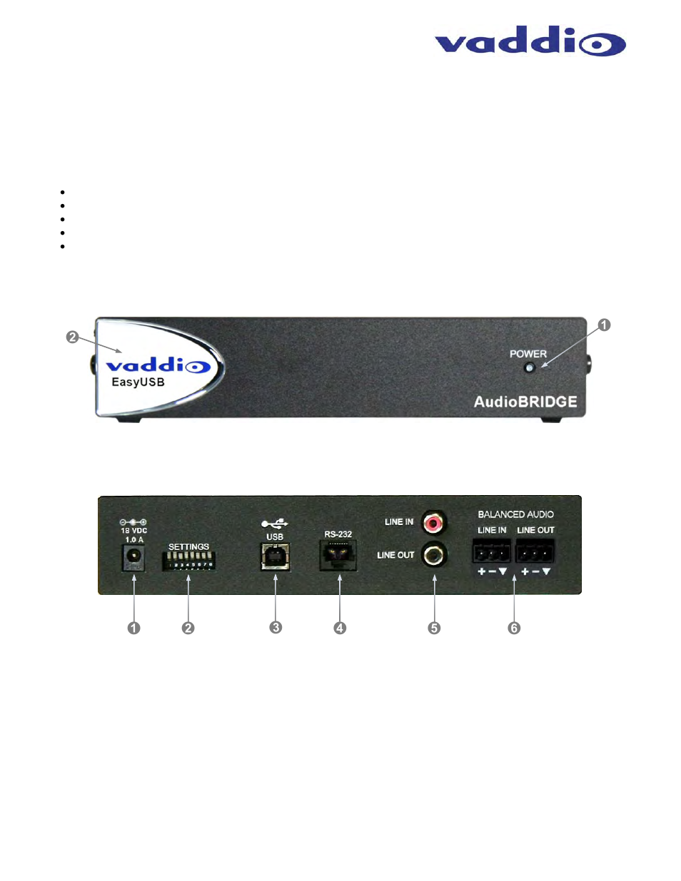 Vaddio EasyUSB AudioBRIDGE User Manual | Page 4 / 16
