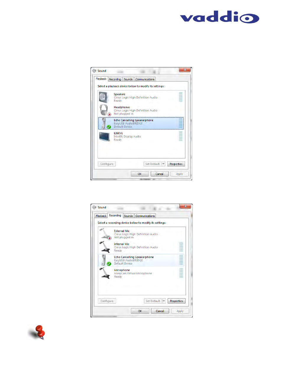 Vaddio EasyUSB AudioBRIDGE User Manual | Page 9 / 16