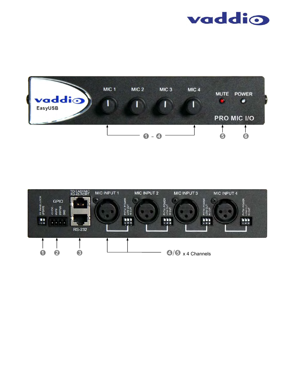 Vaddio EasyUSB PRO MIC I/O User Manual | Page 6 / 16