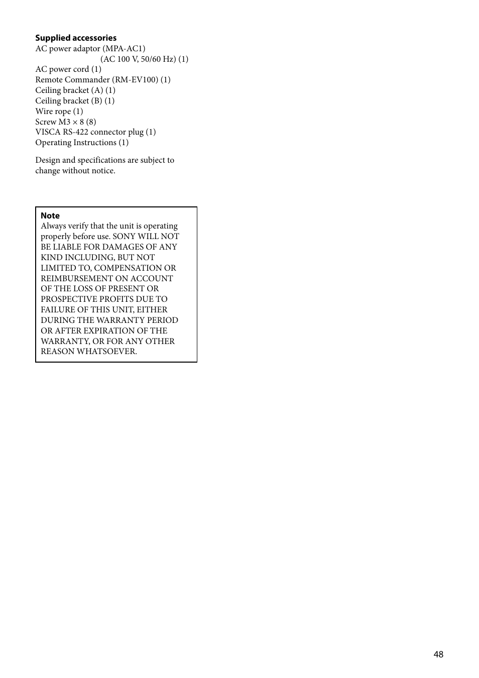 Vaddio EVI-D80D90 Tech User Manual | Page 48 / 50