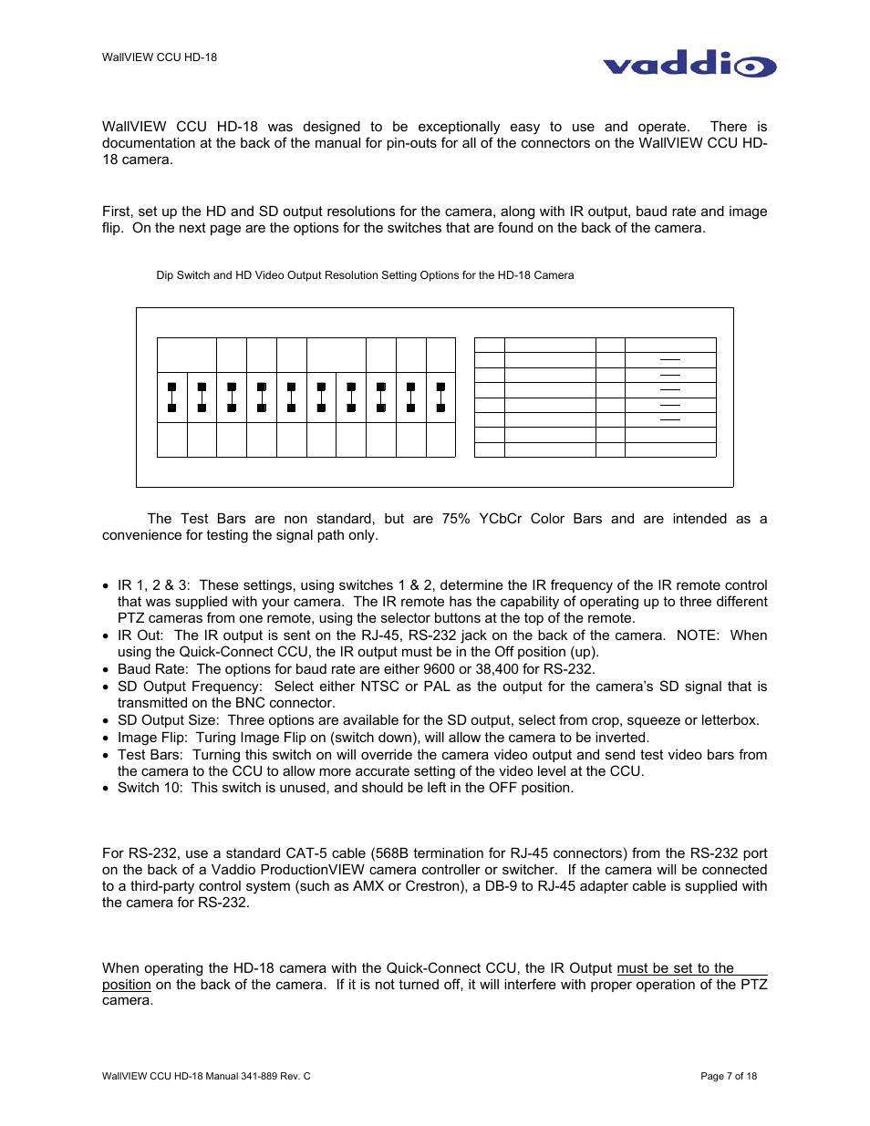 Vaddio EZIM CCU Slot Card User Manual | Page 7 / 18